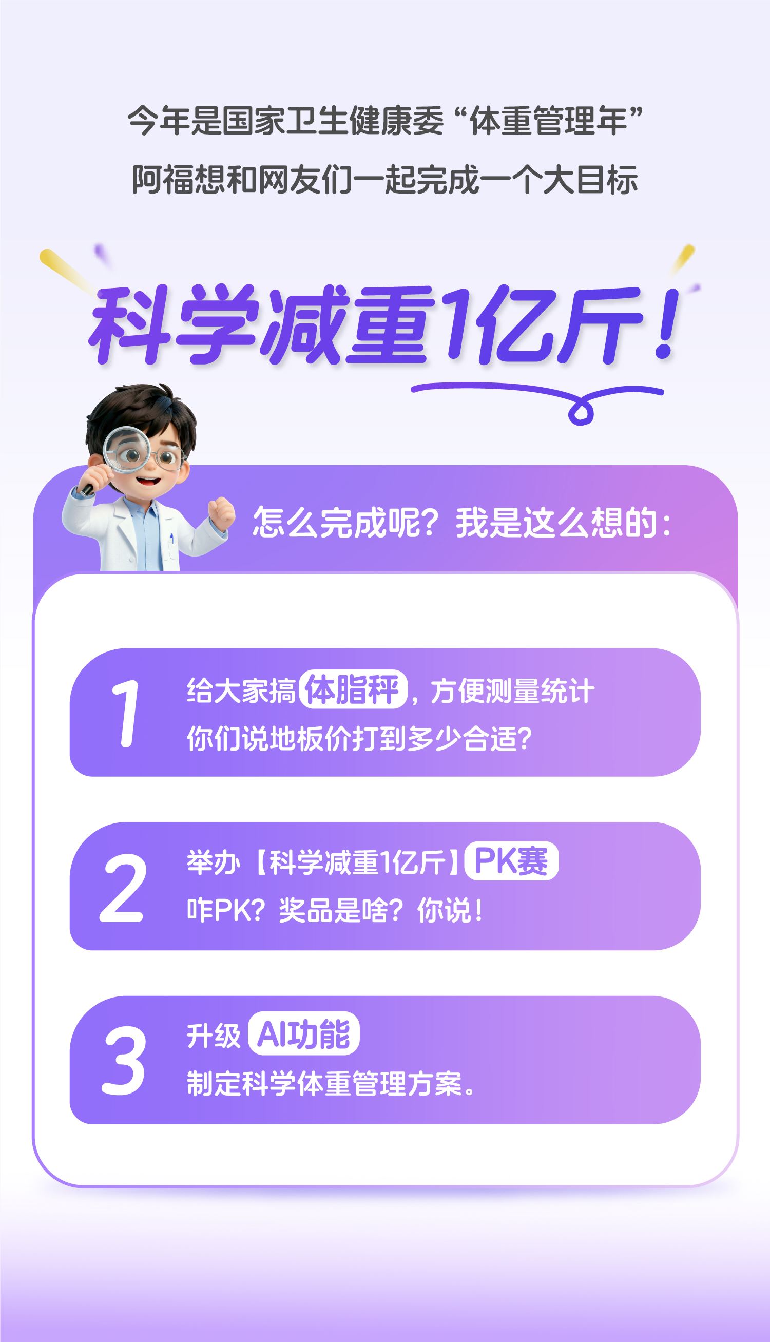 AI助力科学减重，蚂蚁阿福发起1亿斤健康行动 封面图