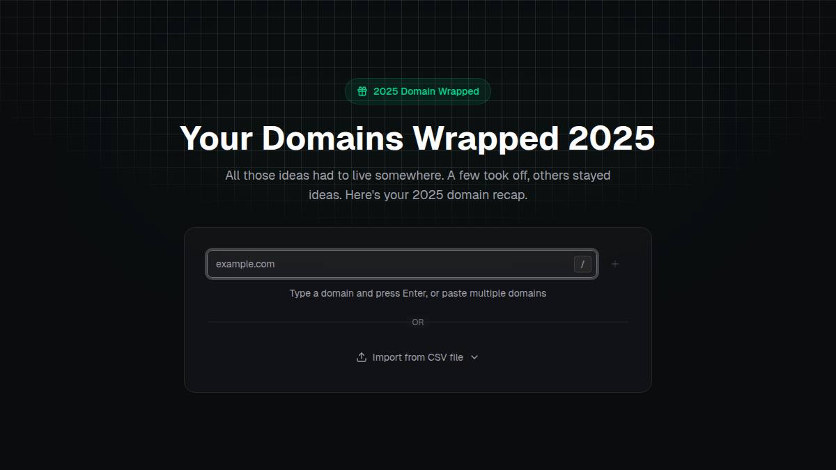 Your Domains Wrapped 2025