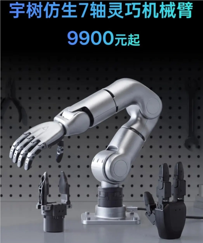 宇树科技发布仿生七轴机械臂R1 封面图