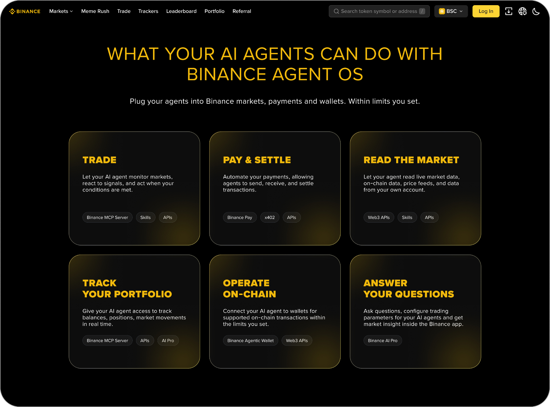 Binance推出Agent OS助力AI代理自主交易