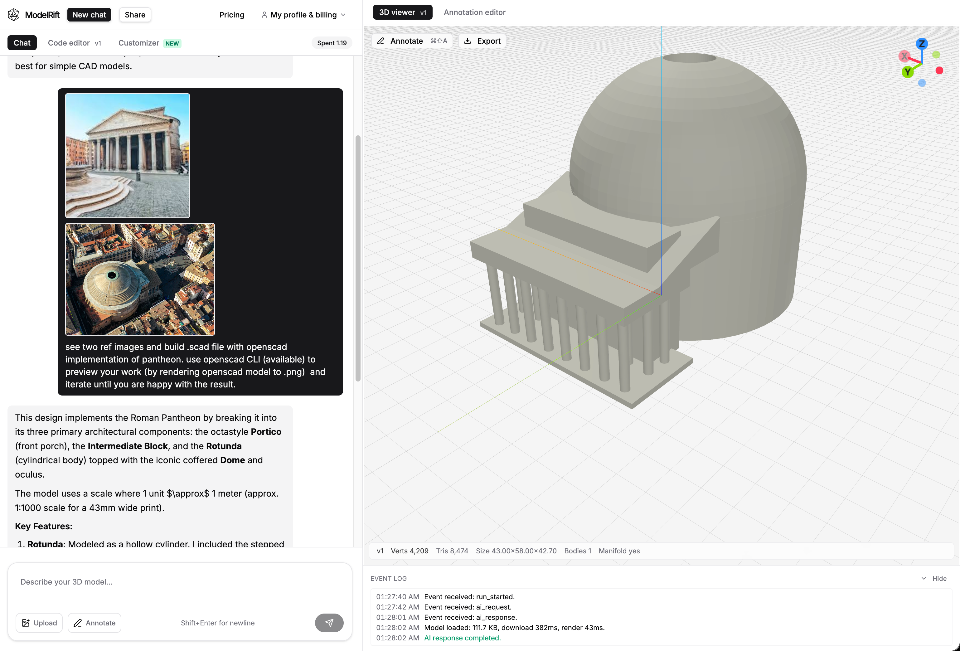 Antigravity 2.0登顶OpenSCAD建筑3D基准测试