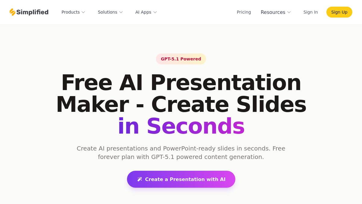 Simplified AI