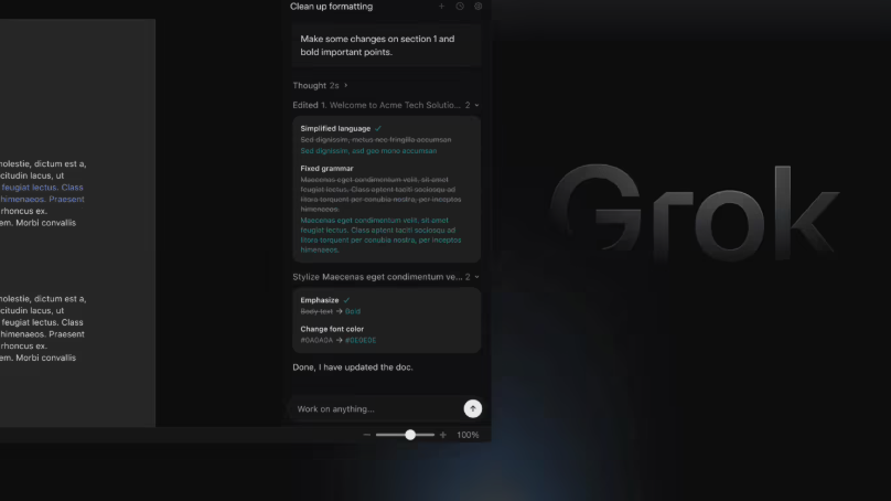 Grok扩展接入Office全家桶提升办公效率